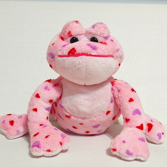 Love Frog by Ganz Pink with Red & Purple Hearts - Picture 2 of 6